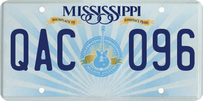 MS license plate QAC096