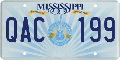 MS license plate QAC199