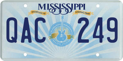 MS license plate QAC249