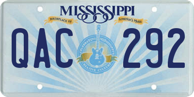 MS license plate QAC292