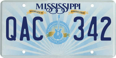 MS license plate QAC342