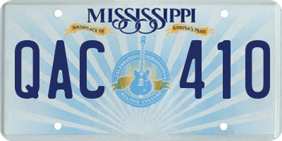 MS license plate QAC410
