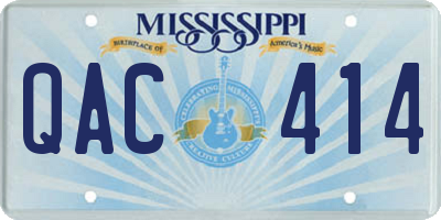 MS license plate QAC414