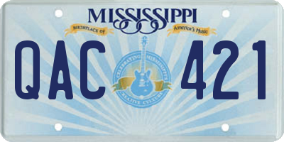 MS license plate QAC421