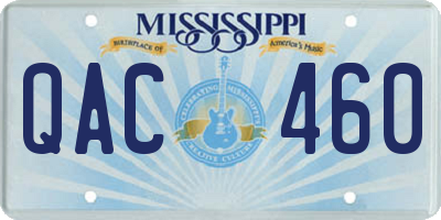 MS license plate QAC460
