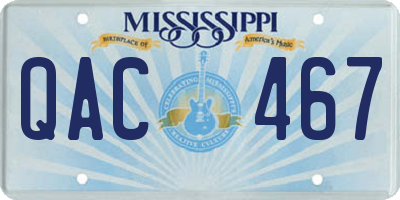 MS license plate QAC467