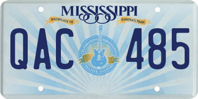 MS license plate QAC485