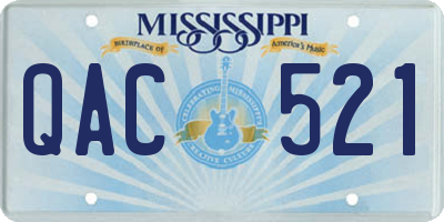 MS license plate QAC521