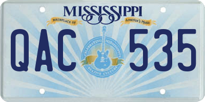 MS license plate QAC535