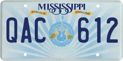 MS license plate QAC612