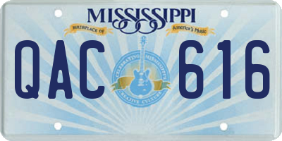 MS license plate QAC616