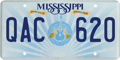 MS license plate QAC620