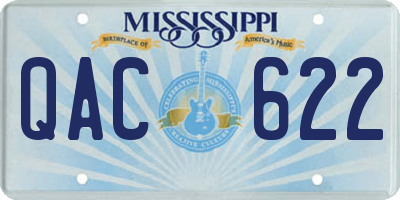 MS license plate QAC622
