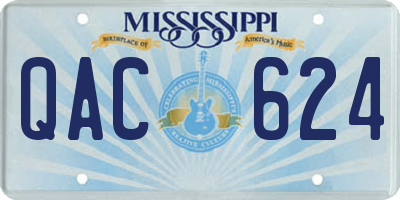 MS license plate QAC624