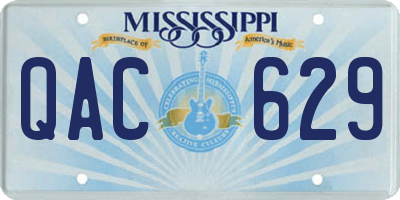 MS license plate QAC629