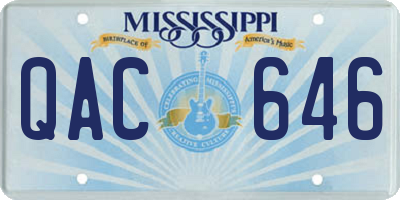 MS license plate QAC646