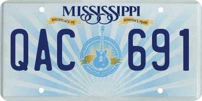 MS license plate QAC691