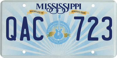 MS license plate QAC723