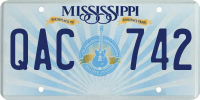 MS license plate QAC742