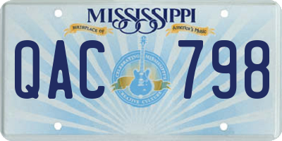 MS license plate QAC798