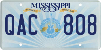 MS license plate QAC808