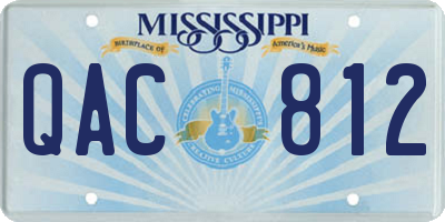 MS license plate QAC812