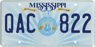 MS license plate QAC822