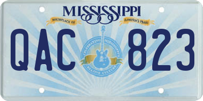 MS license plate QAC823