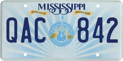MS license plate QAC842