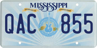 MS license plate QAC855