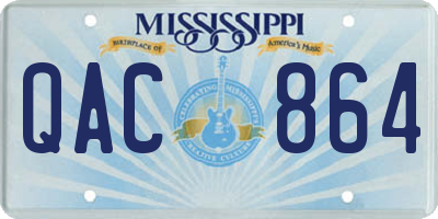 MS license plate QAC864