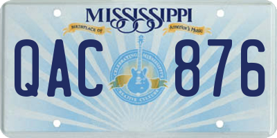 MS license plate QAC876