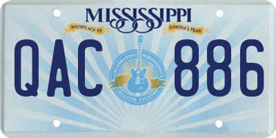MS license plate QAC886