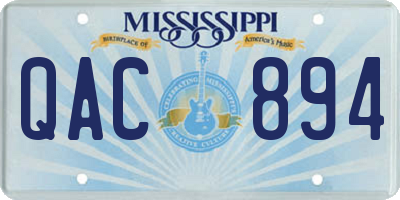 MS license plate QAC894
