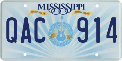MS license plate QAC914