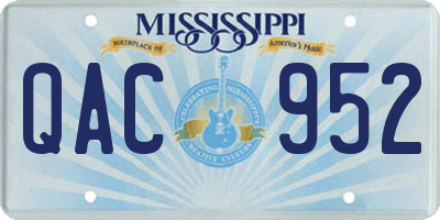 MS license plate QAC952