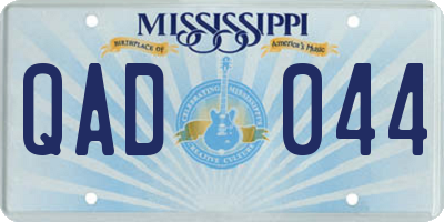 MS license plate QAD044