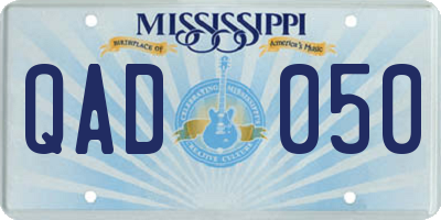MS license plate QAD050