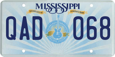 MS license plate QAD068