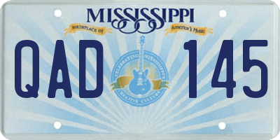 MS license plate QAD145