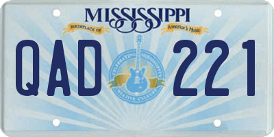 MS license plate QAD221