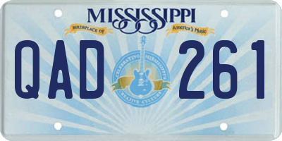 MS license plate QAD261