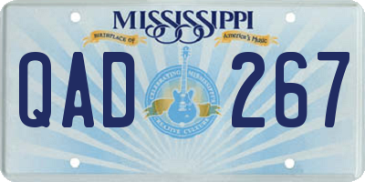 MS license plate QAD267