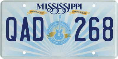 MS license plate QAD268