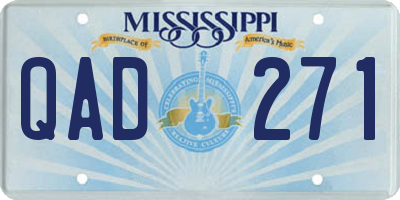 MS license plate QAD271