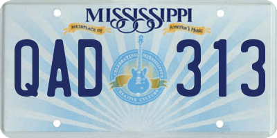 MS license plate QAD313