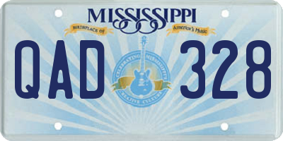 MS license plate QAD328