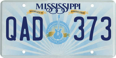MS license plate QAD373