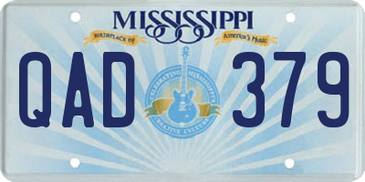 MS license plate QAD379