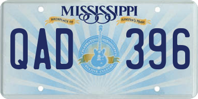 MS license plate QAD396